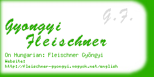 gyongyi fleischner business card
