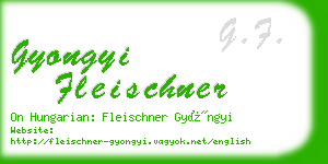 gyongyi fleischner business card